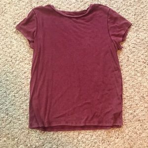 Maroon Ribbed Top